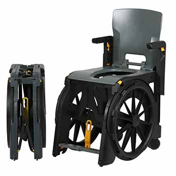 Location de fauteuil plastique pliant WheelAble, idéal pour déplacement pmr et handicapé