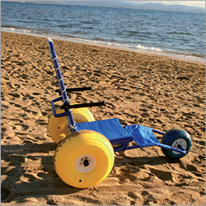 Location fauteuil de plage et mise à l'eau pour pmr et handicapé